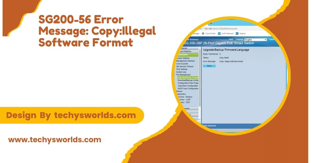 sg200-56 error message: copy: illegal software format