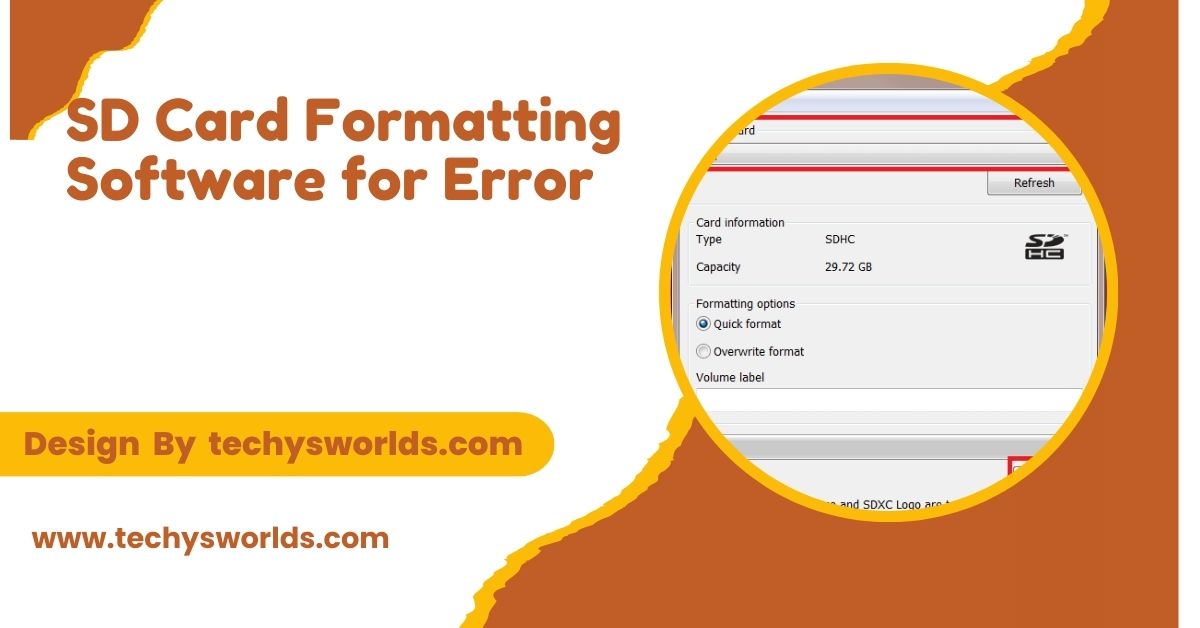 sd card formatting software for error